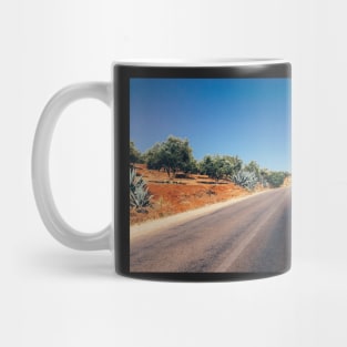 Empty Road in Moroccan Olive Tree Territory Mug